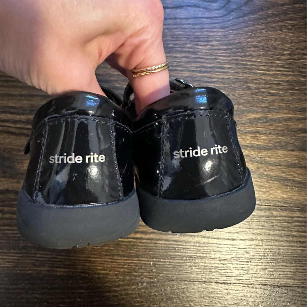 Stride Rite Holly Mary Jane black leather Shoes- Toddler size 11.5 - Picture 4 of 5